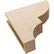 Ekena Millwork 5"W x 20"D x 20"H Thin Ridgewood Rough Cedar Woodgrain TimberThane Corbel, Primed Tan CORUR05X20X20RIDRCPR - alternate 4
